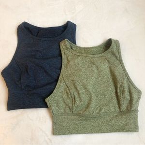 2pcs Joy Lab Unlined Halter High neck Sports bra Lot